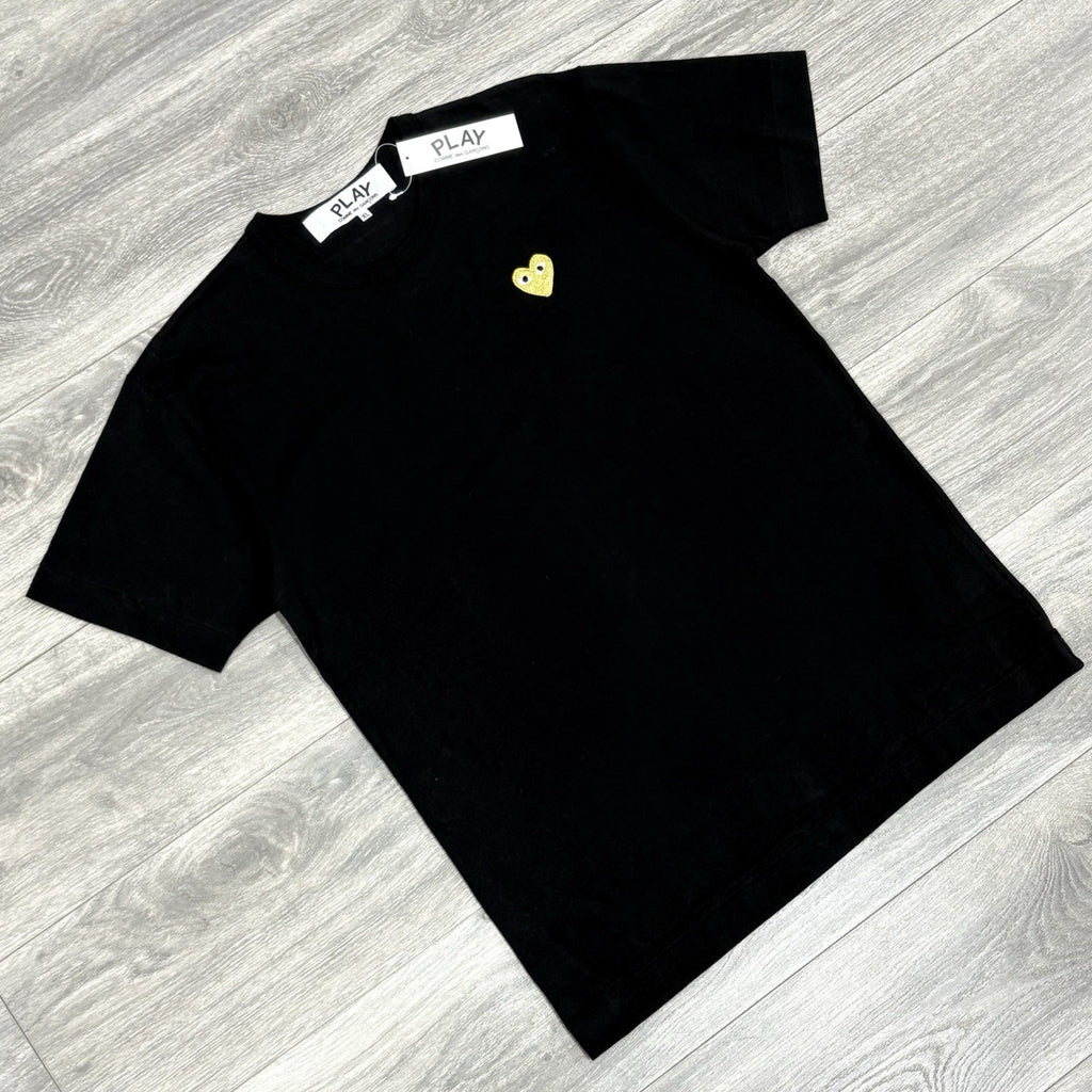 Size XL - Comme Des Garçons Play T Shirt ' Black Gold ' | NEW!
