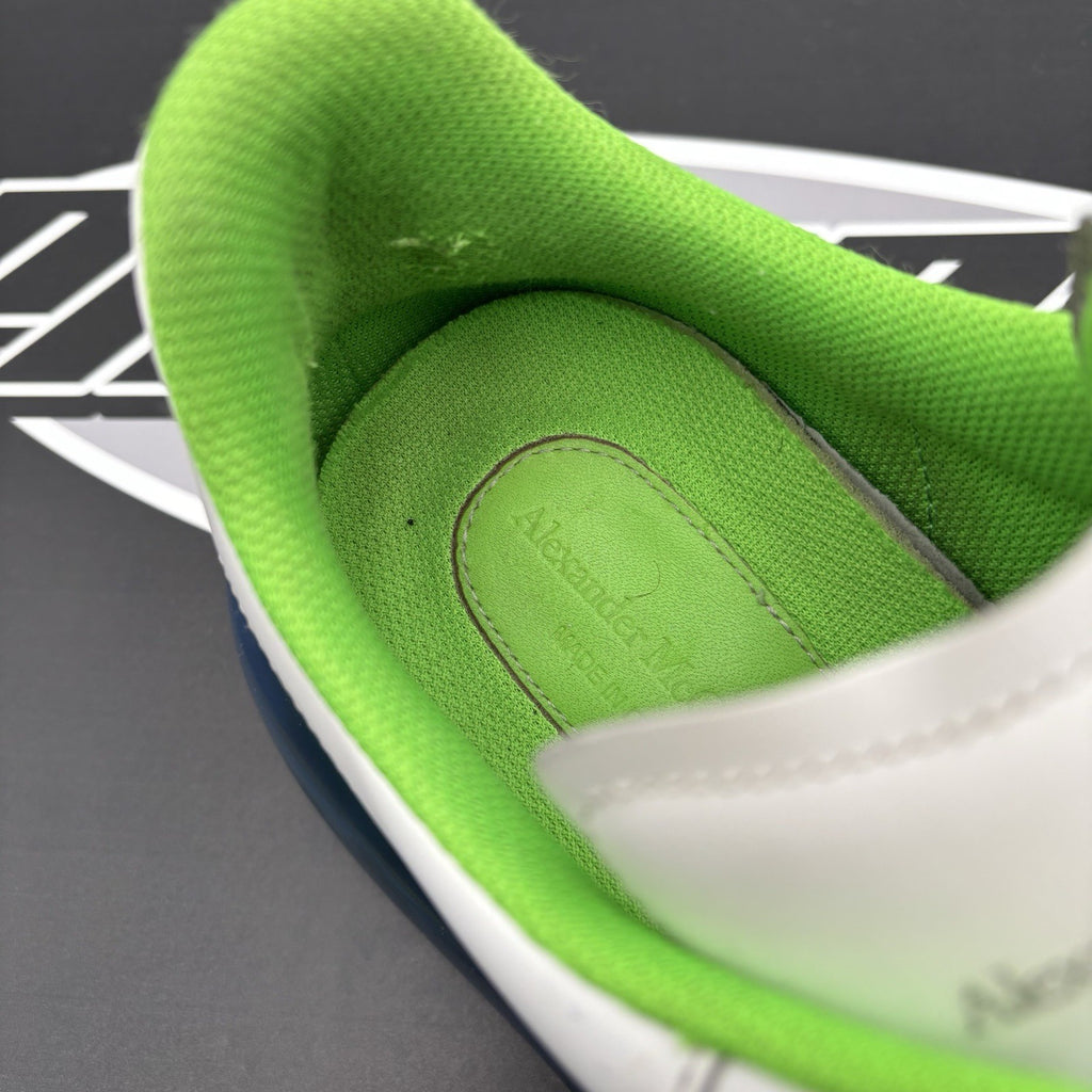 Size 45 (12 US) Alexander McQueen ' Transparent Sole White, Lime '