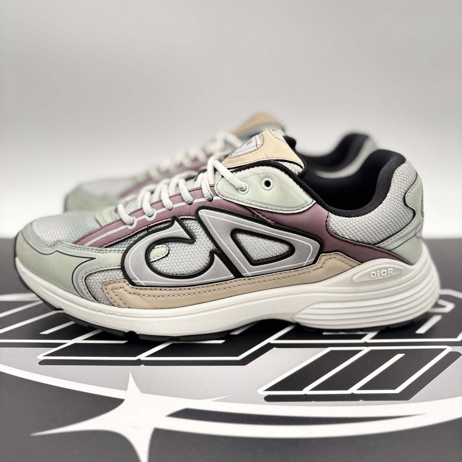 Size 44 (11 US) - Dior B30 Reflective Sneaker ' Light Green Purple ' | GOOD COND