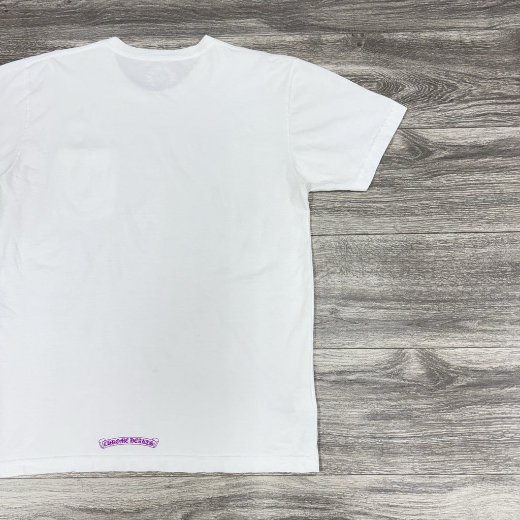 Size XL - Chrome Hearts Collar Print T-Shirt ' White Purple ' | WORN 1-3x