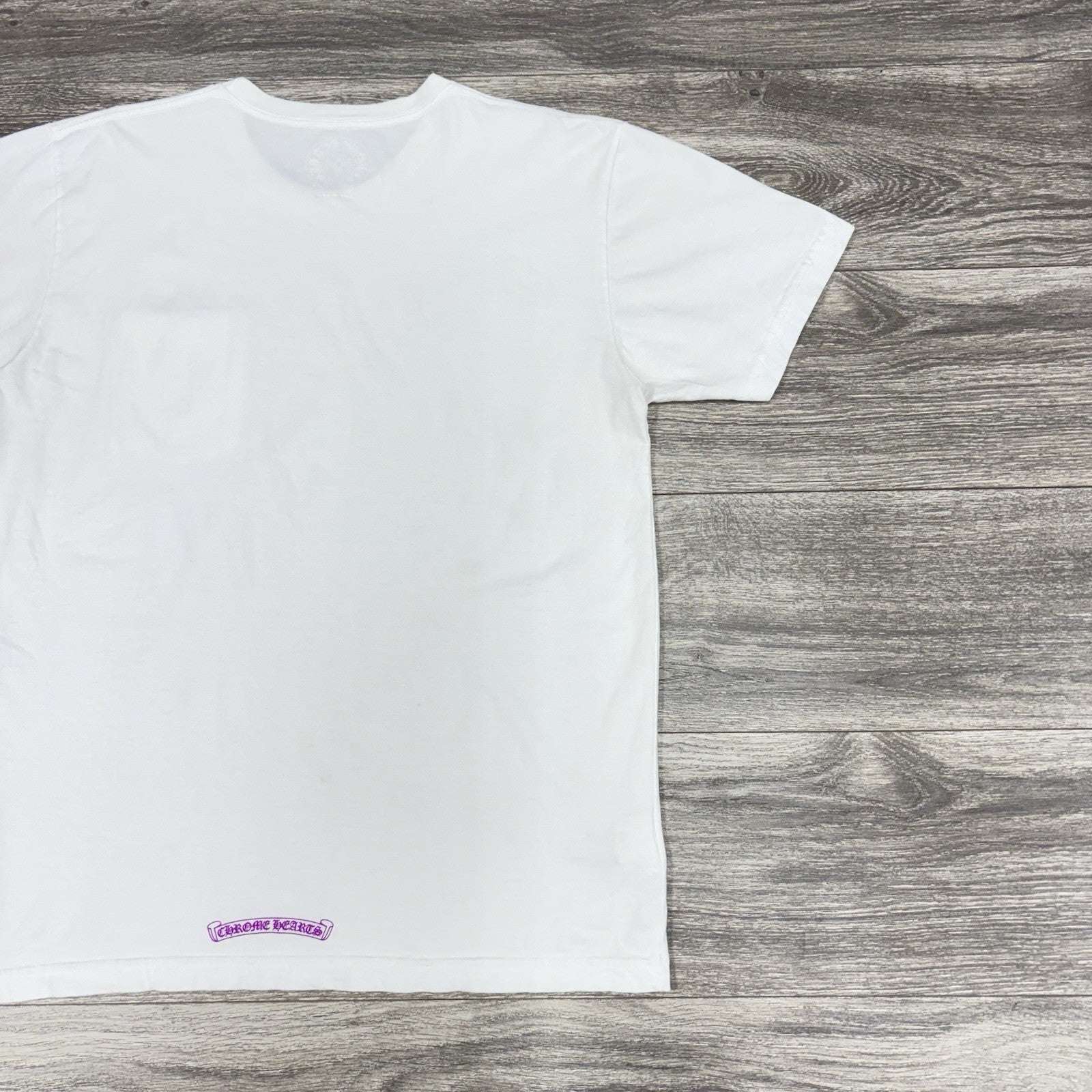 Size XL - Chrome Hearts Collar Print T-Shirt ' White Purple ' | WORN 1-3x