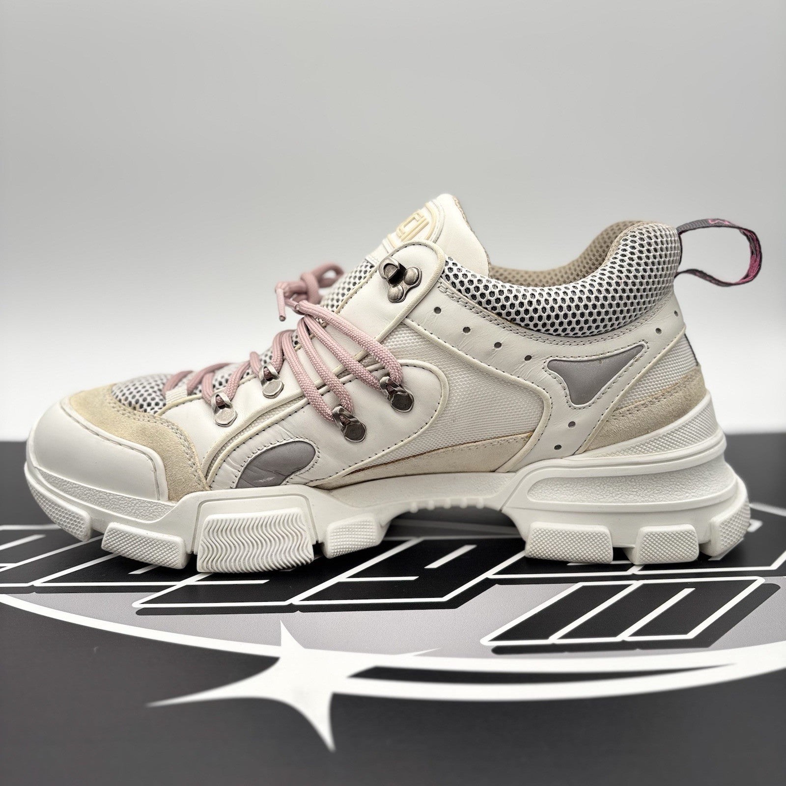 Size 12G (12.5 US) - Gucci Flashtrek SEGA ' White, Beige ' | GREAT CONDITION!