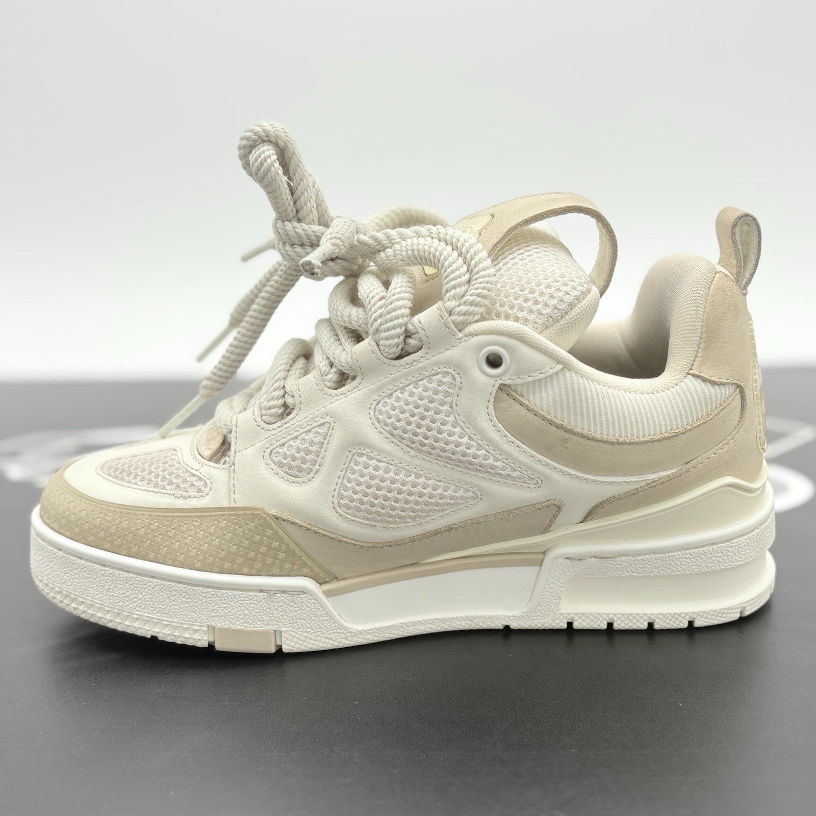 Size 3 LV (4-4.5 US) - Louis Vuitton Skate ' Beige White ' | GREAT COND!