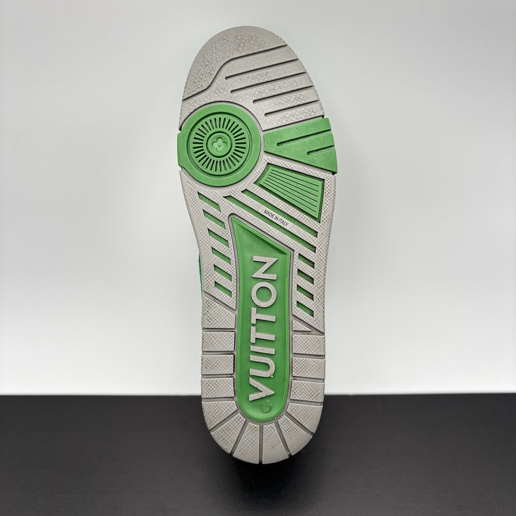 Size 10 LV (11-11.5 US) - Louis Vuitton Trainer ' Green Grey' | GOOD CONDITION!