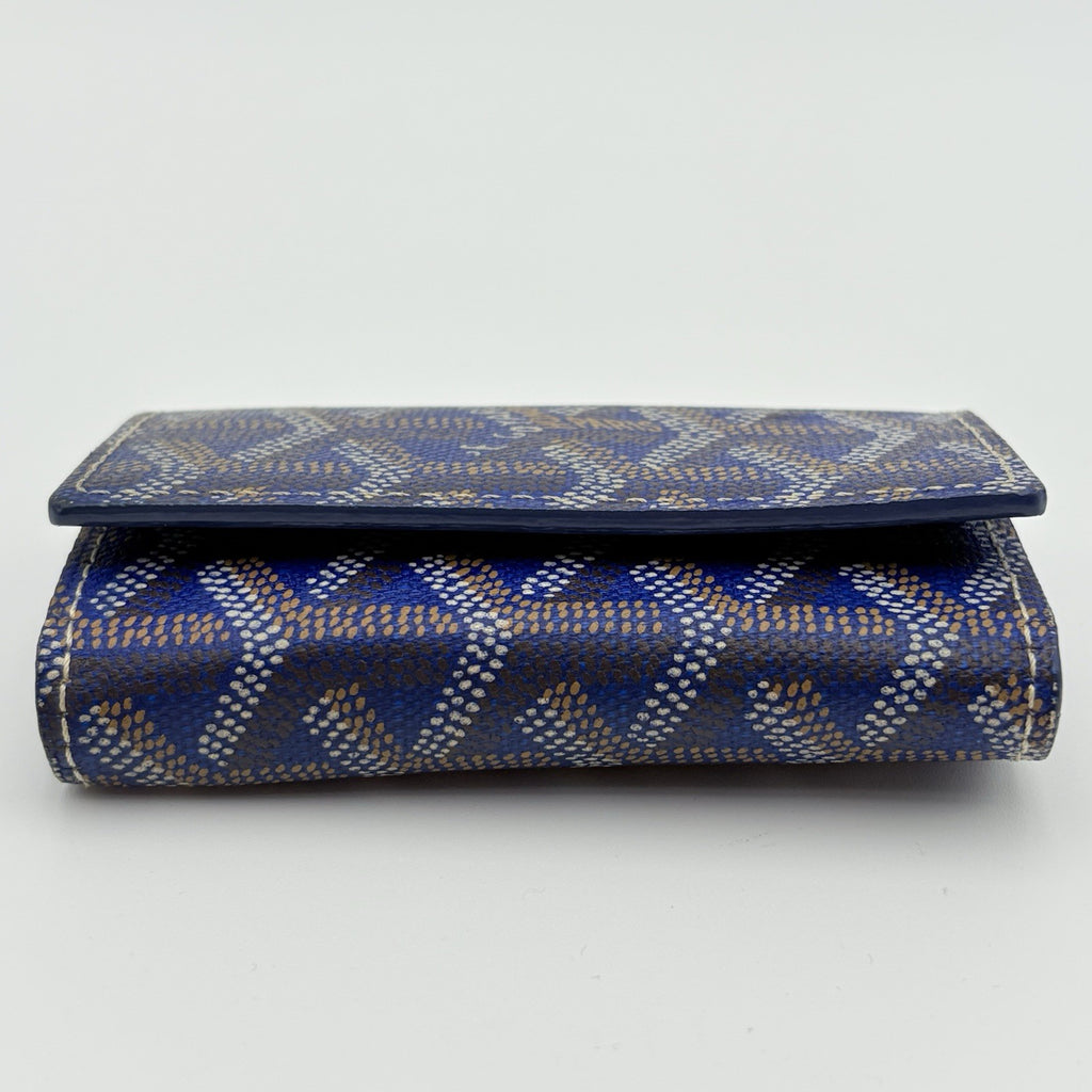 Goyard Saint Michel Navy Blue Coated Canvas Key Holder Wallet | 100% AUTHENTIC!