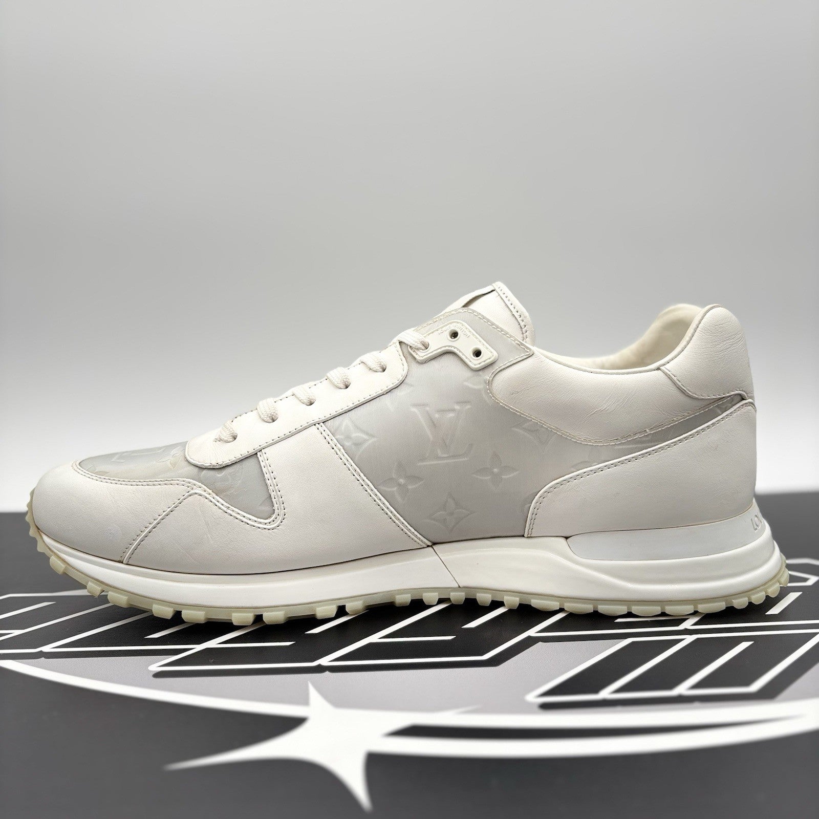 Size 12 LV (13-13.5 US) Louis Vuitton Run Away Sneaker ' White ' | GOOD!