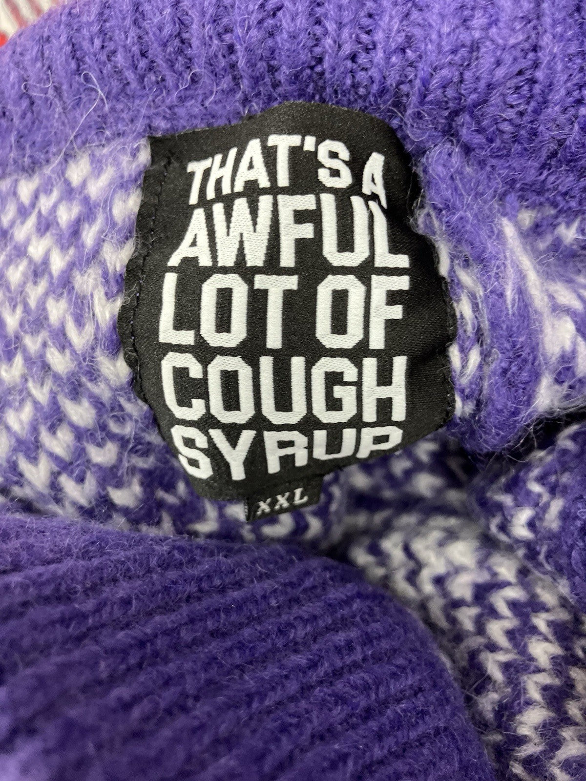 Size XXL - That's A Awful Lot Of Cough Syrup Mohair Pants ' Purple ' | NEW!