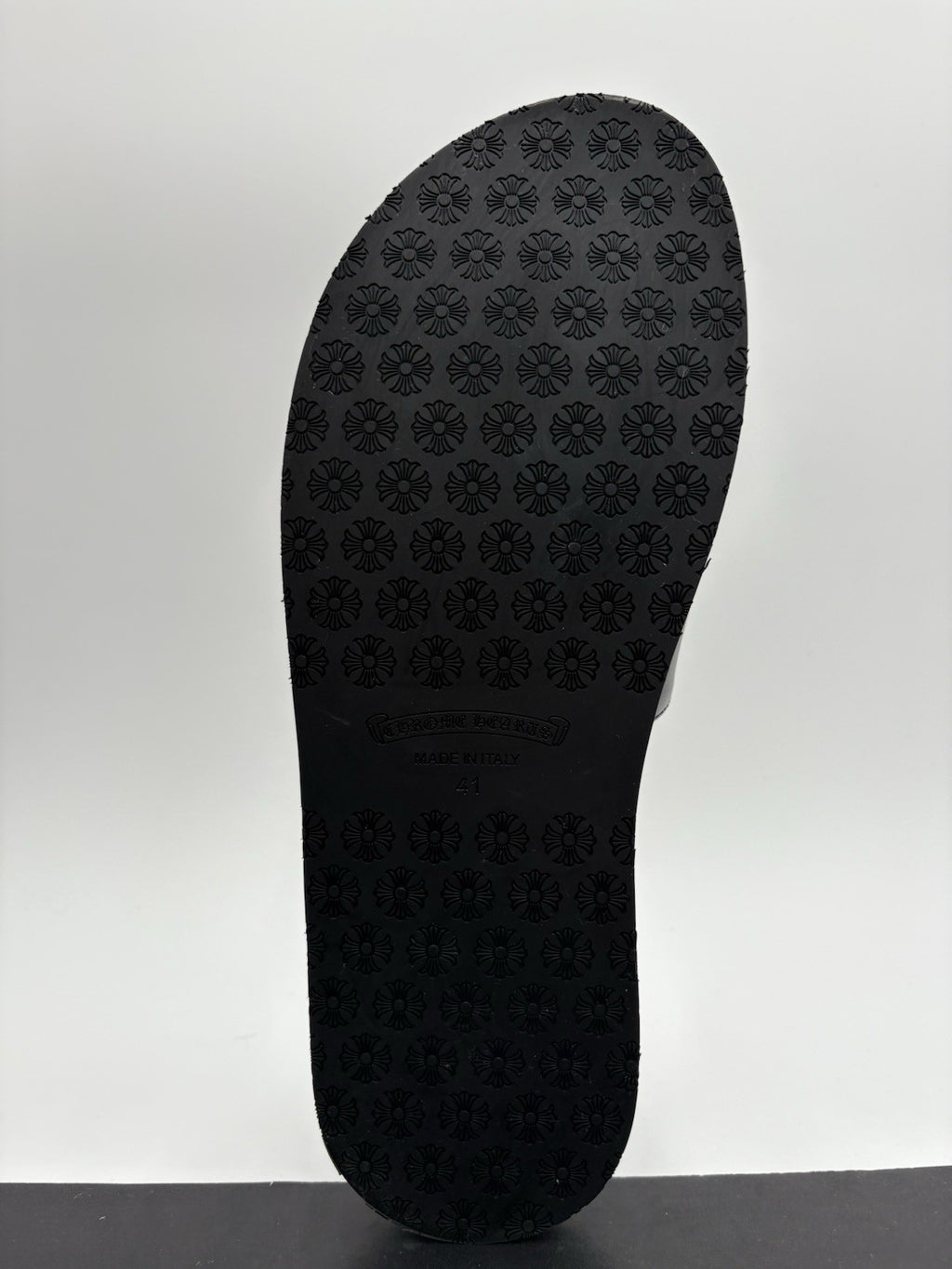 Size 41 (8 US) - Chrome Hearts Leather Slides ' Black ' | SUPER CLEAN!