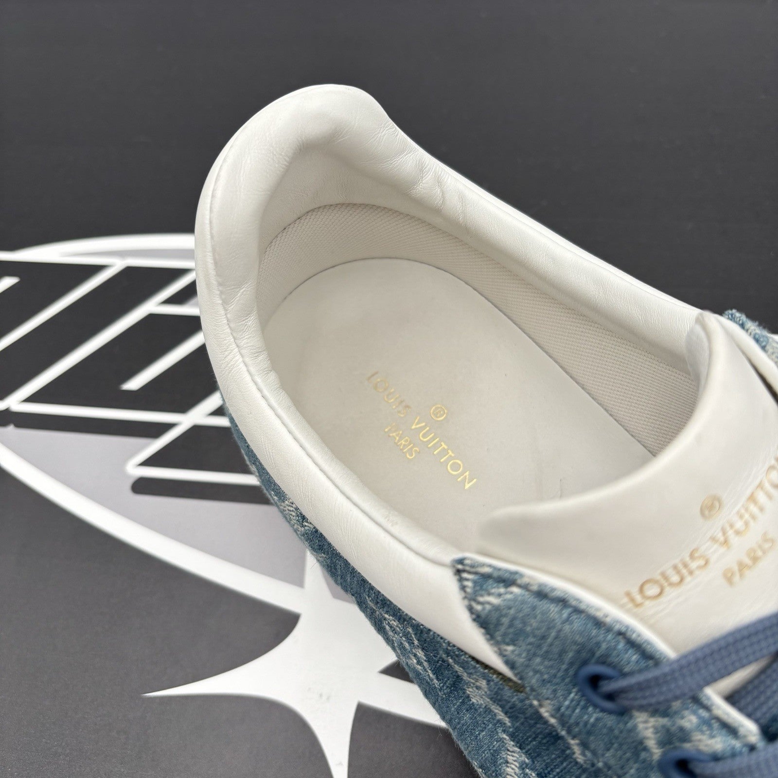 Size 11 LV (12-12.5 US) - Louis Vuitton Luxembourg ‘ Denim Monogram ‘ | GOOD!