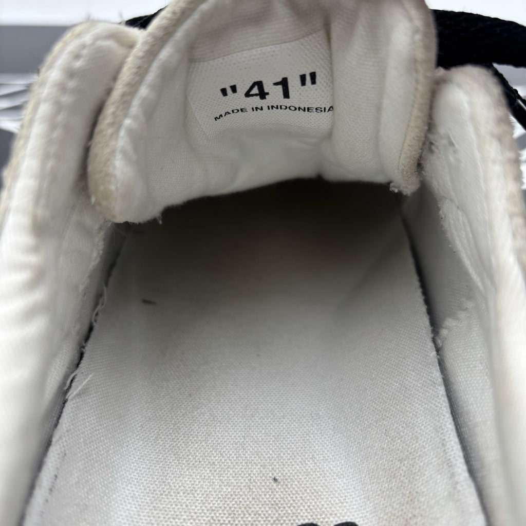 Size 41 (8 US) Off-White Vulc Sneaker ' Canvas White, Black ' | GOOD CONDITION!