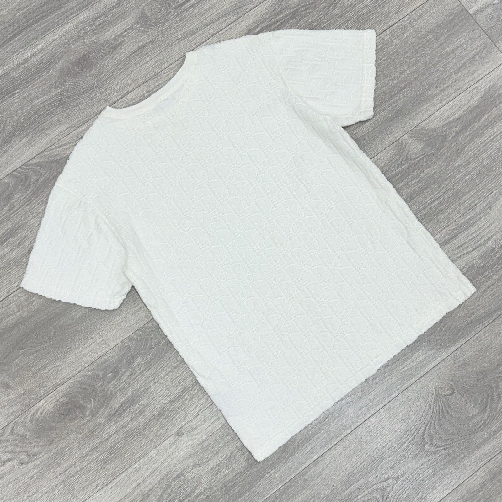 Size XS - Dior Oblique Relaxed Fit Terry Cotton Jacquard T-Shirt ' Off White '