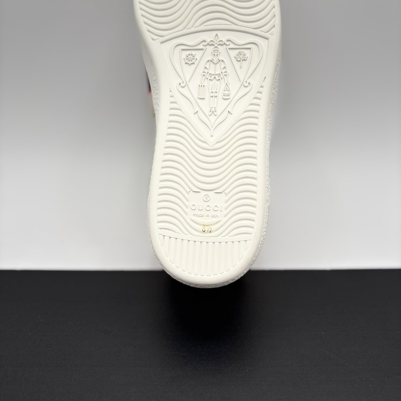Size 8.5 G (9 US)- Gucci Ace Leather  With Strap ‘ White ’ | NEW!