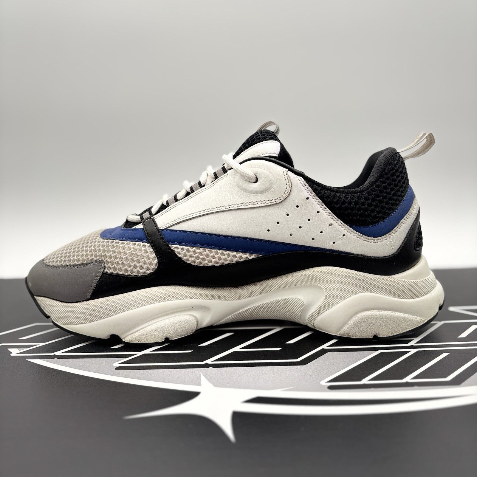Size 46 EU (13 US) - Dior B22 Sneaker ' White, Blue, Black Reflective '
