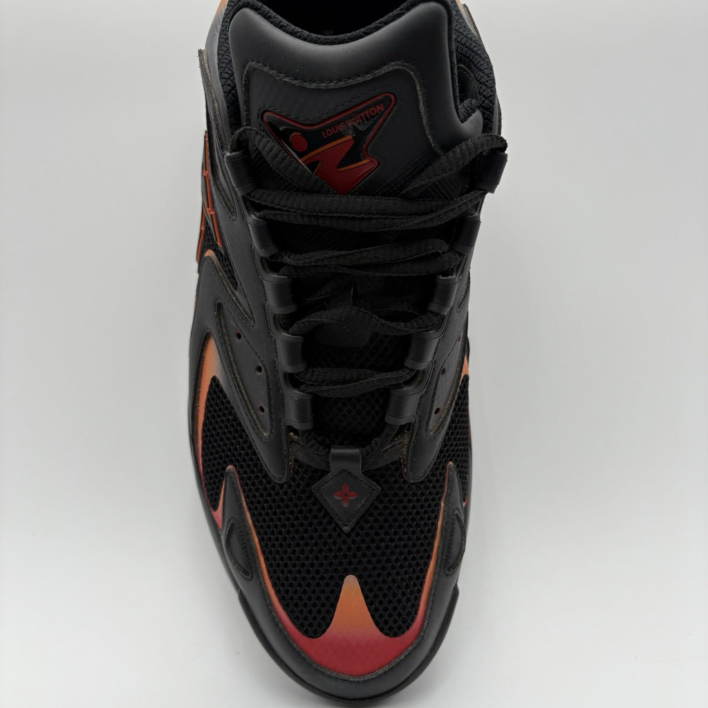Size 12 LV (13-13:5 US) Louis Vuitton Tactic Runner ' Black Orange Red ' | CLEAN