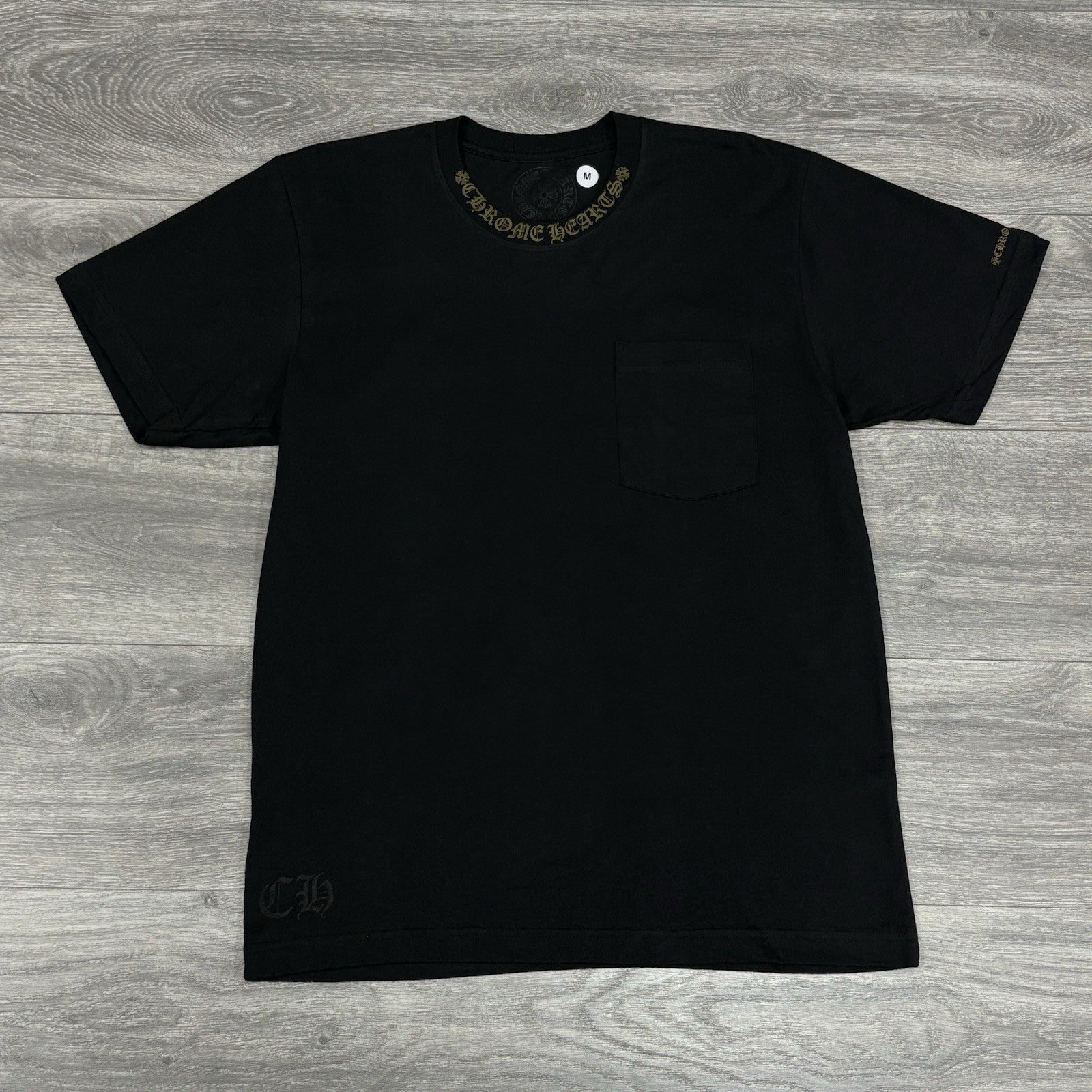 Size M - Chrome Hearts Neck Logo T-Shirt ' Olive Collar ' | BRAND NEW!