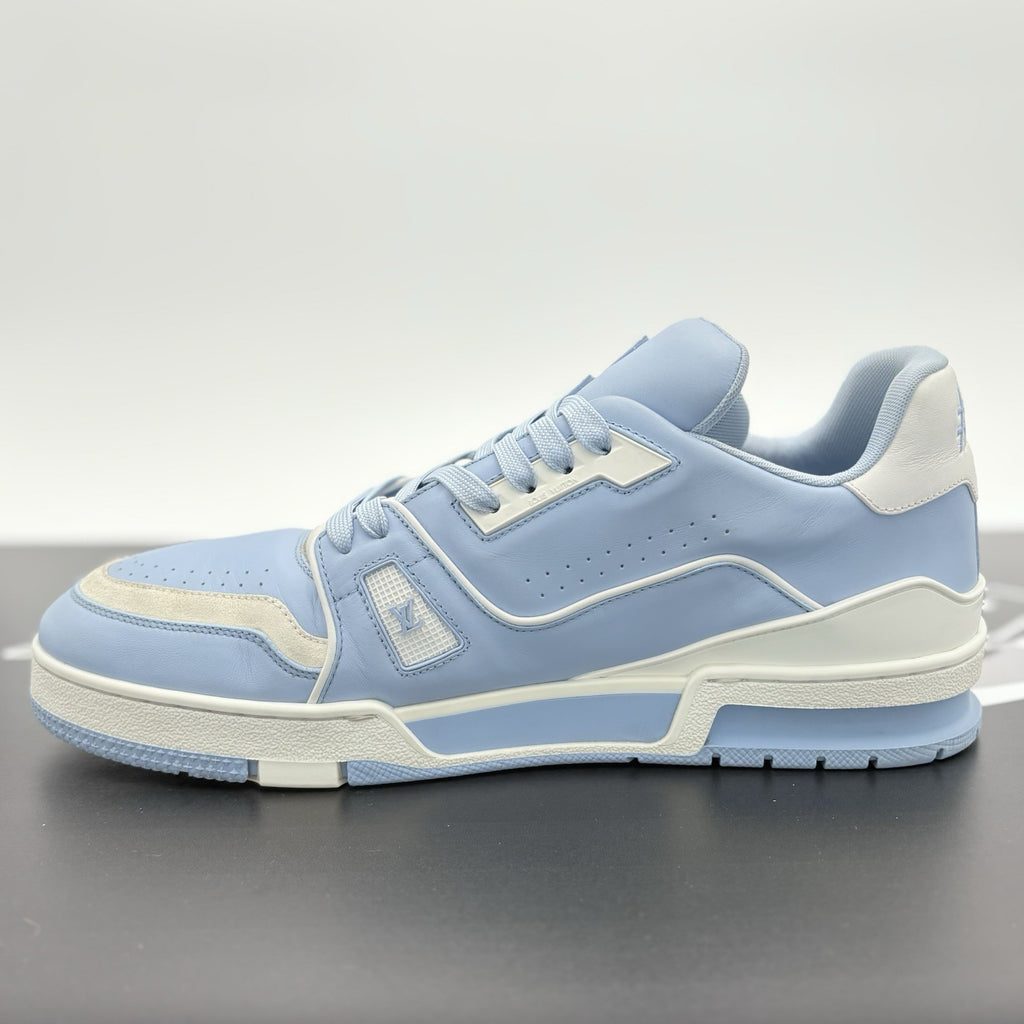 Size 9.5 LV (US 10.5-11) - Louis Vuitton Trainer ' Light Blue ' | GREAT COND!