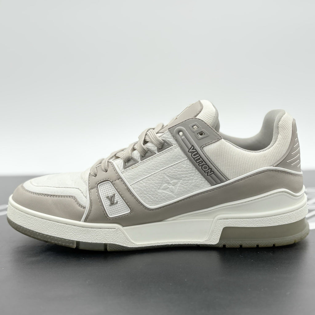 Size 7.5 LV (8.5-9 US) Louis Vuitton Trainer ' Grey White ' | GOOD CONDITION!