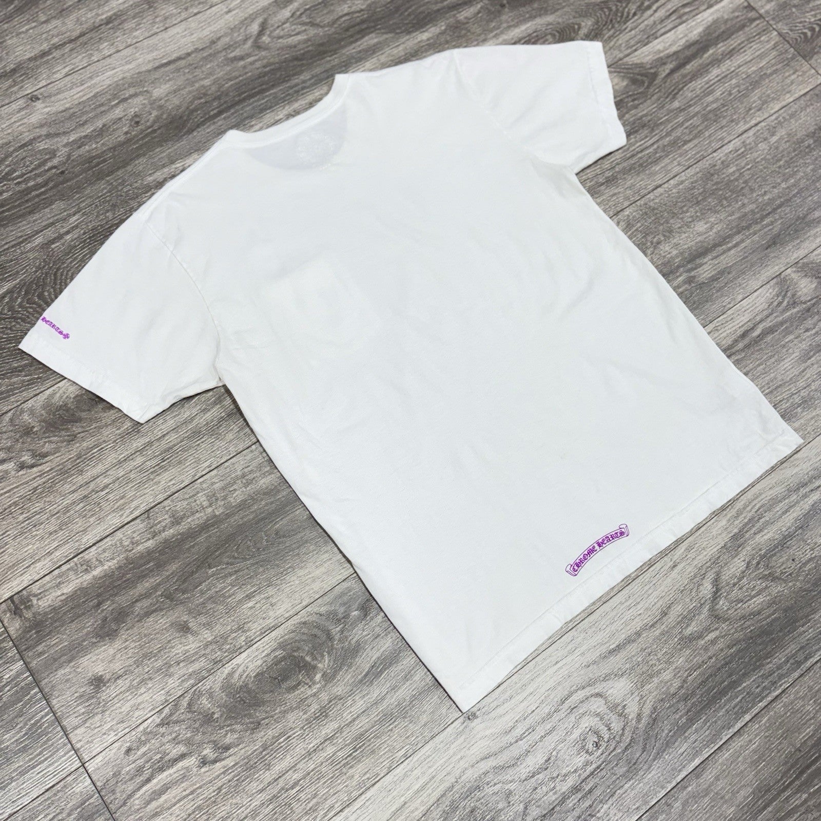 Size XL - Chrome Hearts Collar Print T-Shirt ' White Purple ' | WORN 1-3x