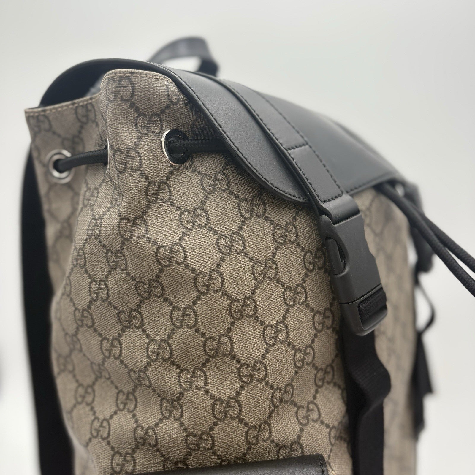 Gucci Soft Monogram GG Supreme Backpack ' Black Brown ' | GOOD CONDITION!