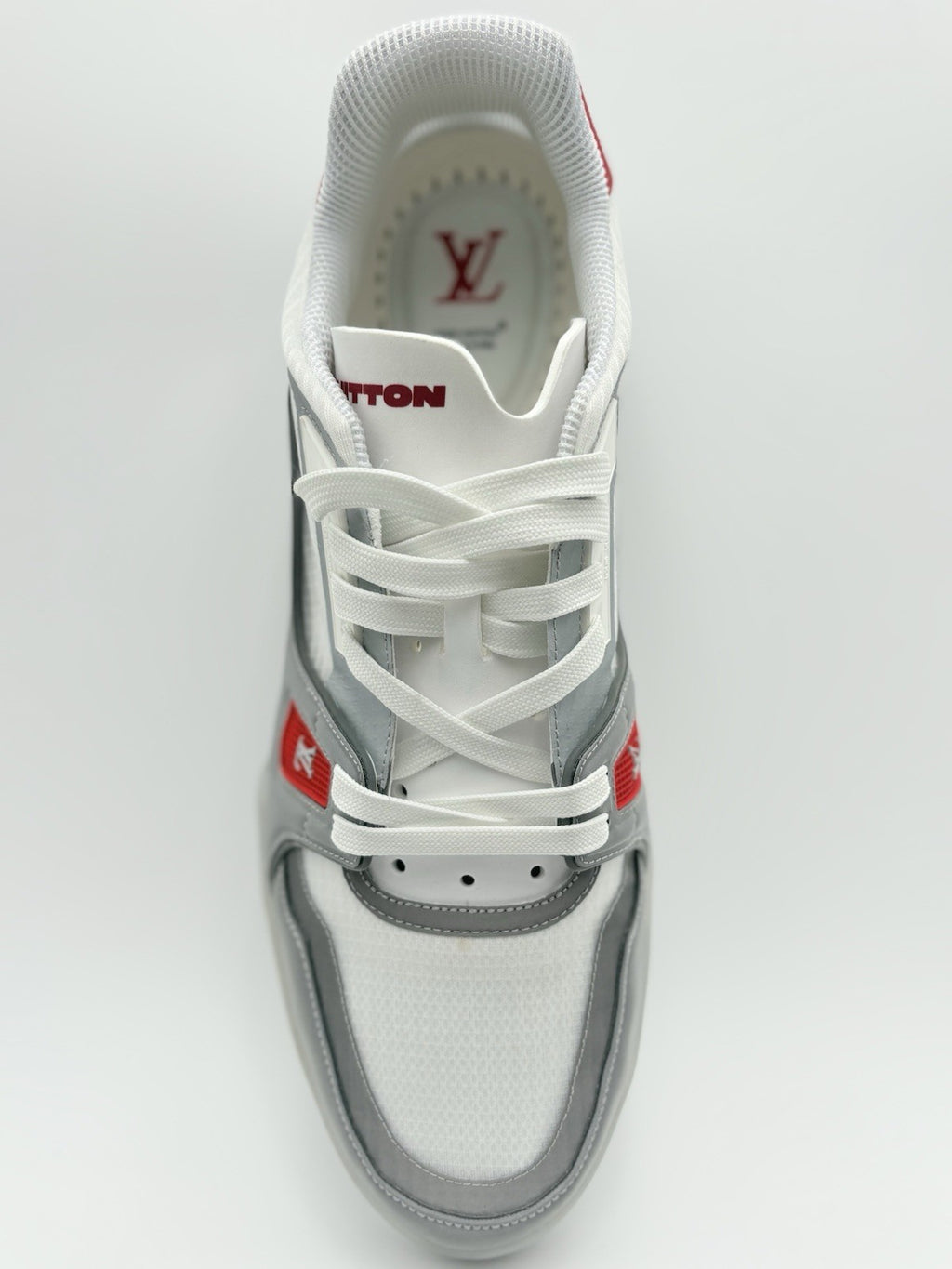 Size 12 LV (13-13.5 US) Louis Vuitton Reflective Trainer ' Red ' | EXCELLENT!