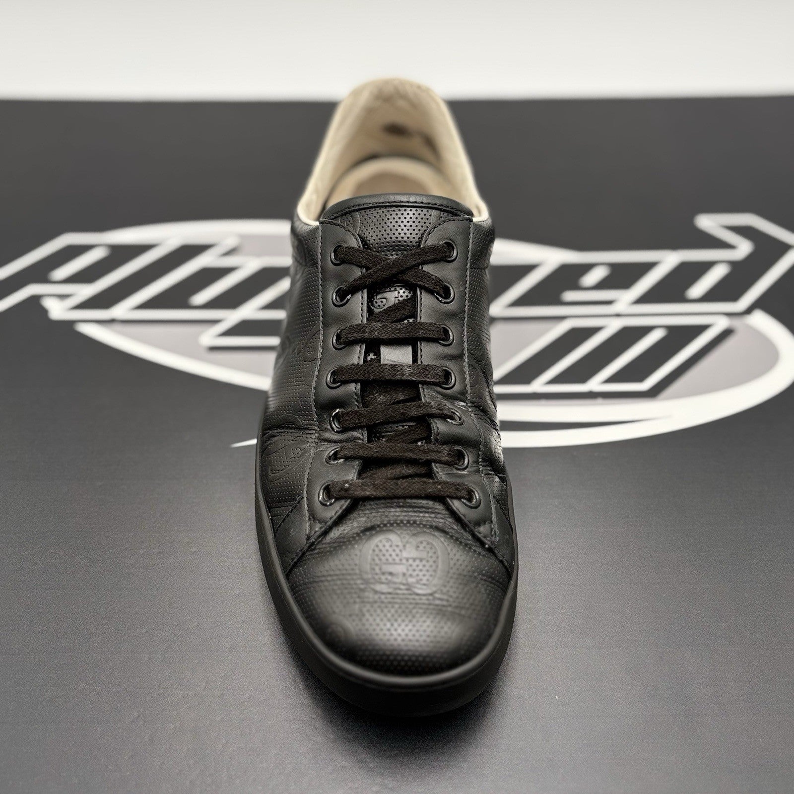 Size 9.5 G (10 US) - Gucci Ace GG ' Black '