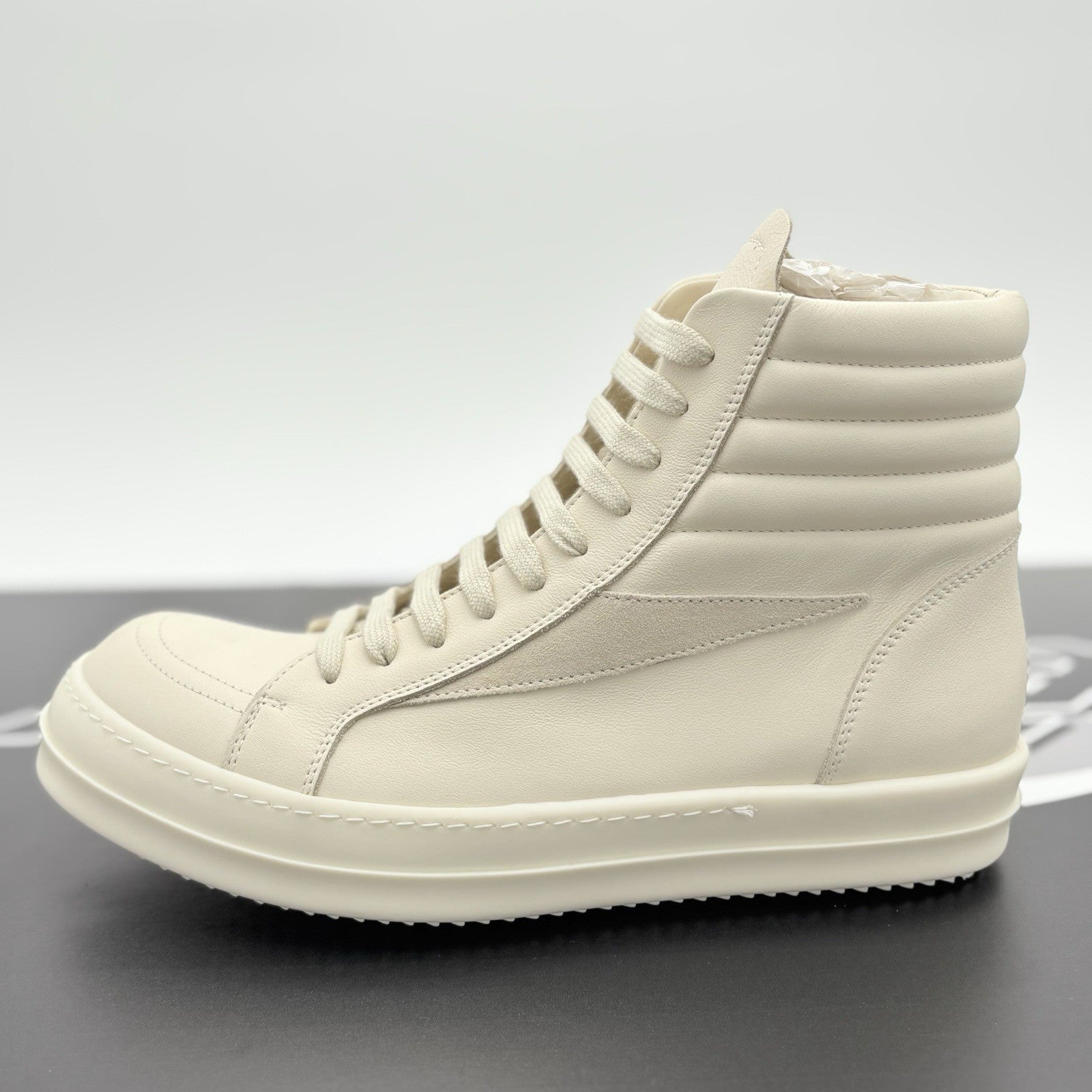 Size 41 (8 US) Rick Owens Hollywood Vintage Leather High ' Off White ' | NEW!