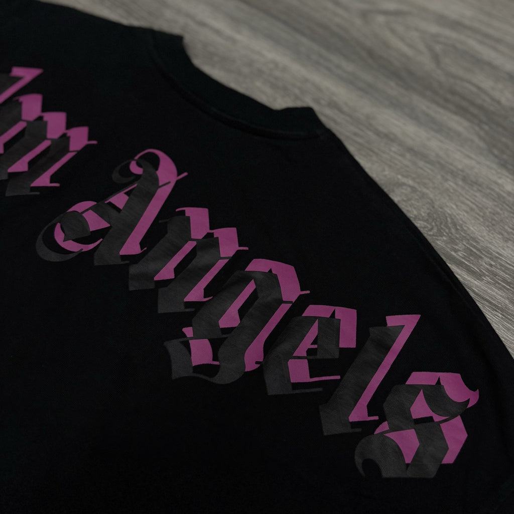Size Large - Palm Angels Logo Tee ' Pink Fuchsia ' | GOOD CONDITION!