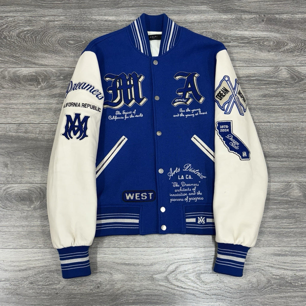 Size Large - Amiri Dream Team Varsity Jacket ' Blue ' | WORN 3x | 100% AUTHENTIC
