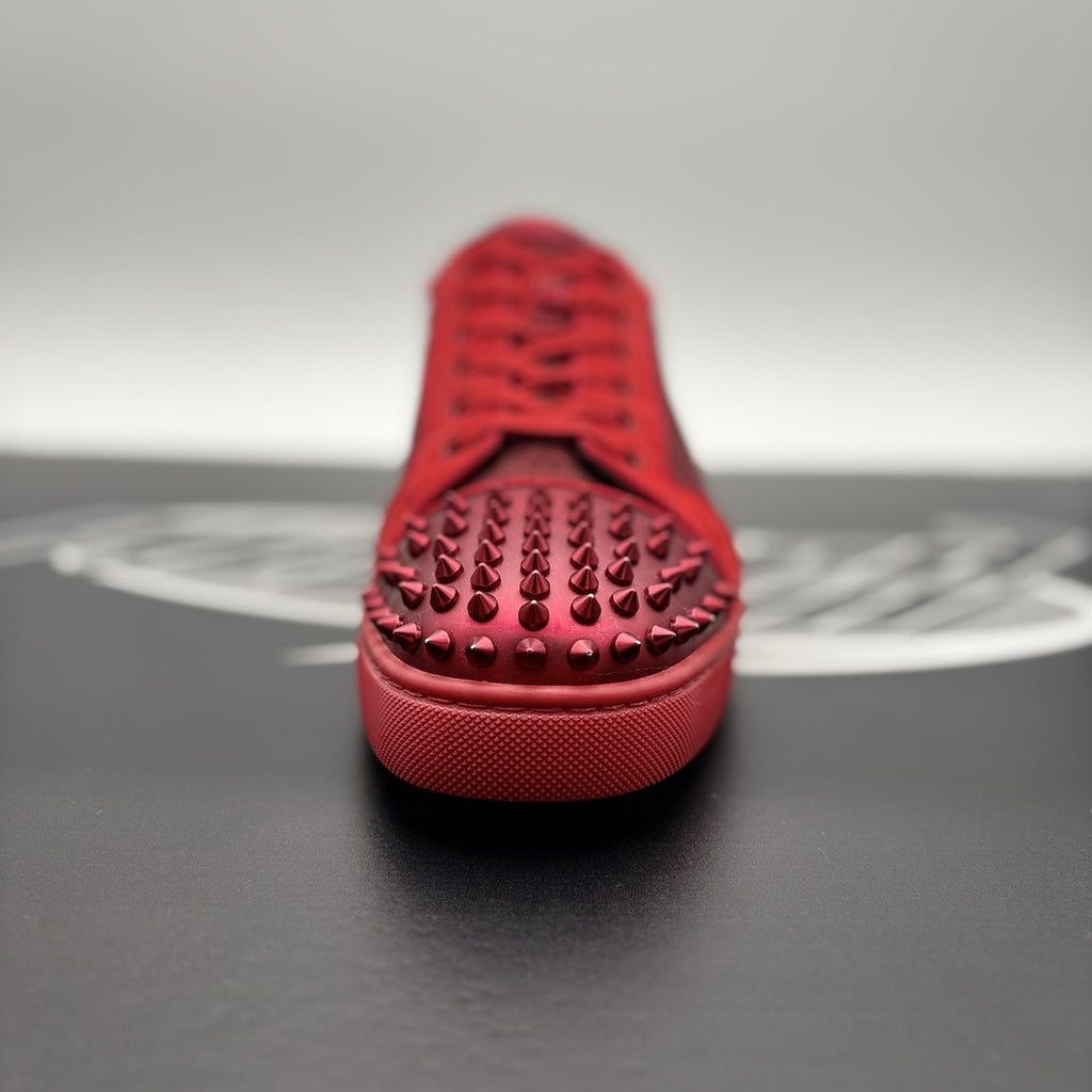 Size 43 (10 US) Christian Louboutin Low Spiked  ' Black Red ' | EXCELLENT!