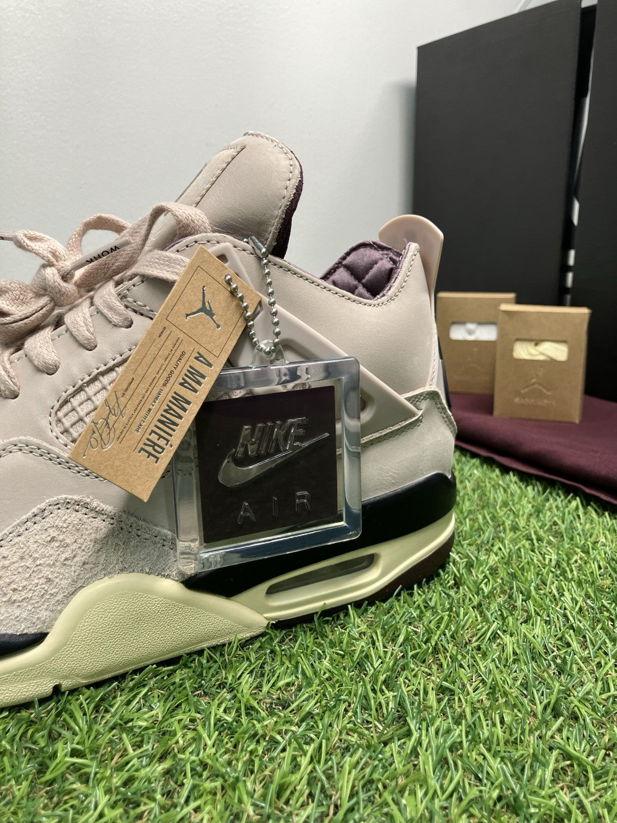 Size 9.5 - Nike Air Jordan 4 Retro x A Ma Maniere ' Fossil Stone ' | BRAND NEW!