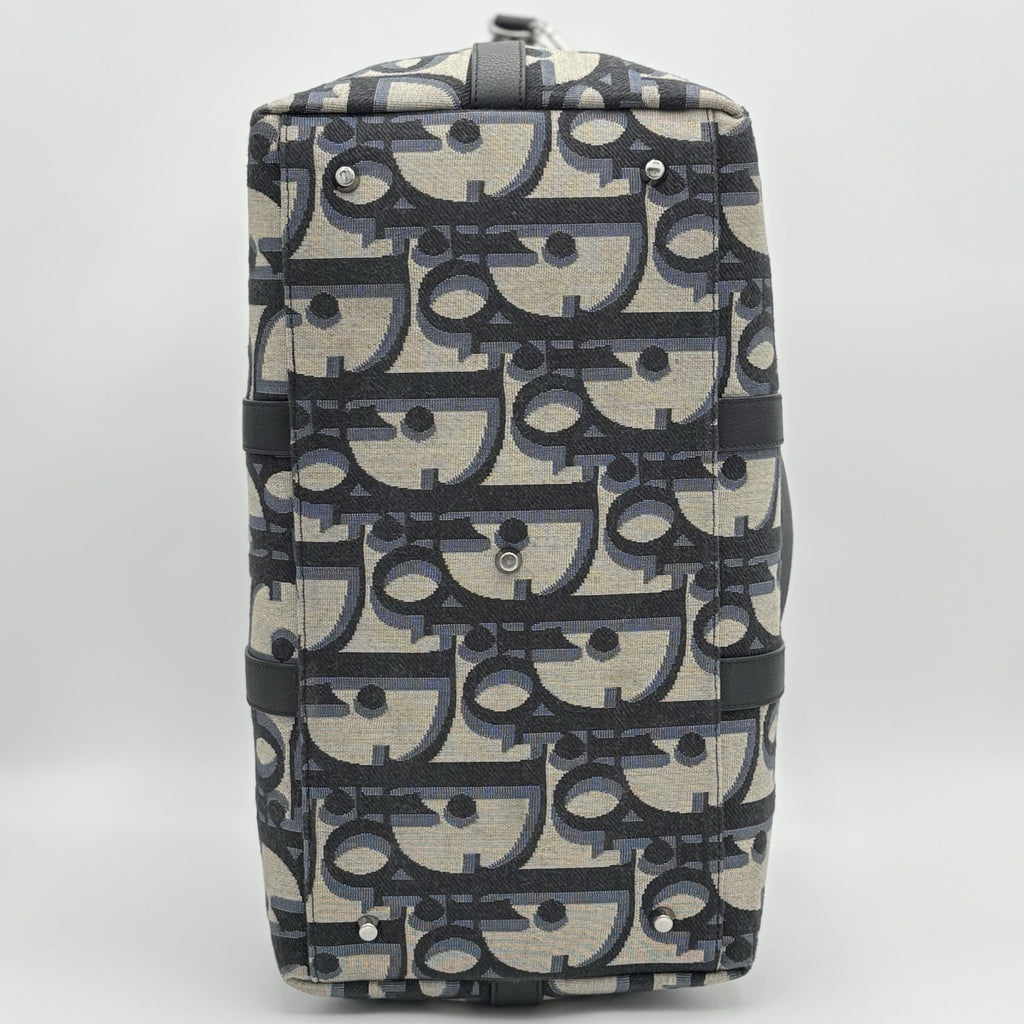 Dior Oblique Jacquard Maxi Weekender 40 Bag ' Beige ' | SUPER CLEAN!