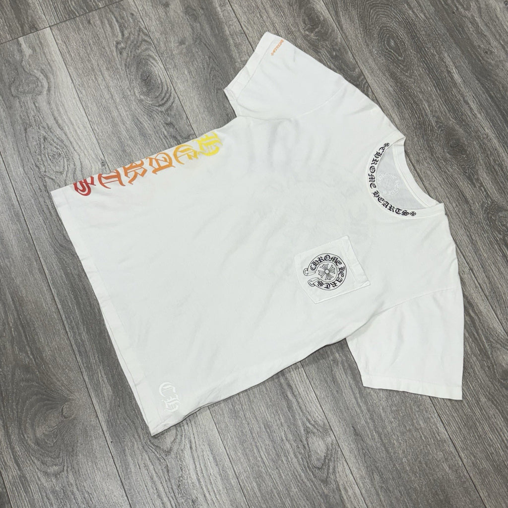 Size Large - Chrome Hearts Gradient Logo T-Shirt ' White ' | GREAT CONDITION!