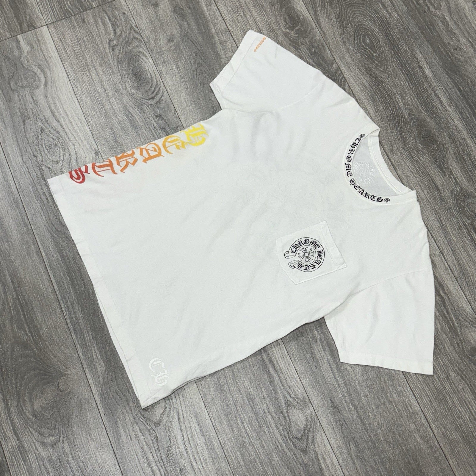 Size Large - Chrome Hearts Gradient Logo T-Shirt ' White ' | GREAT CONDITION!
