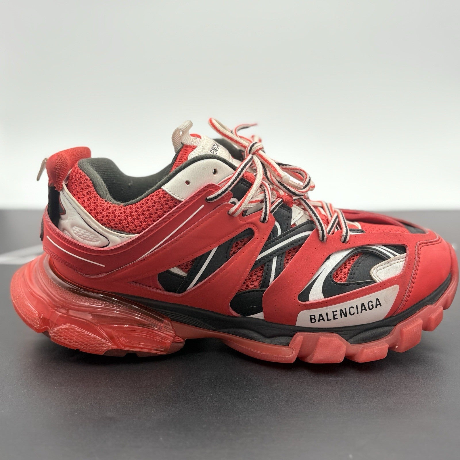 Size 42 (9 US) - Balenciaga Track Clear Sole ' Red ' | GOOD CONDITION!