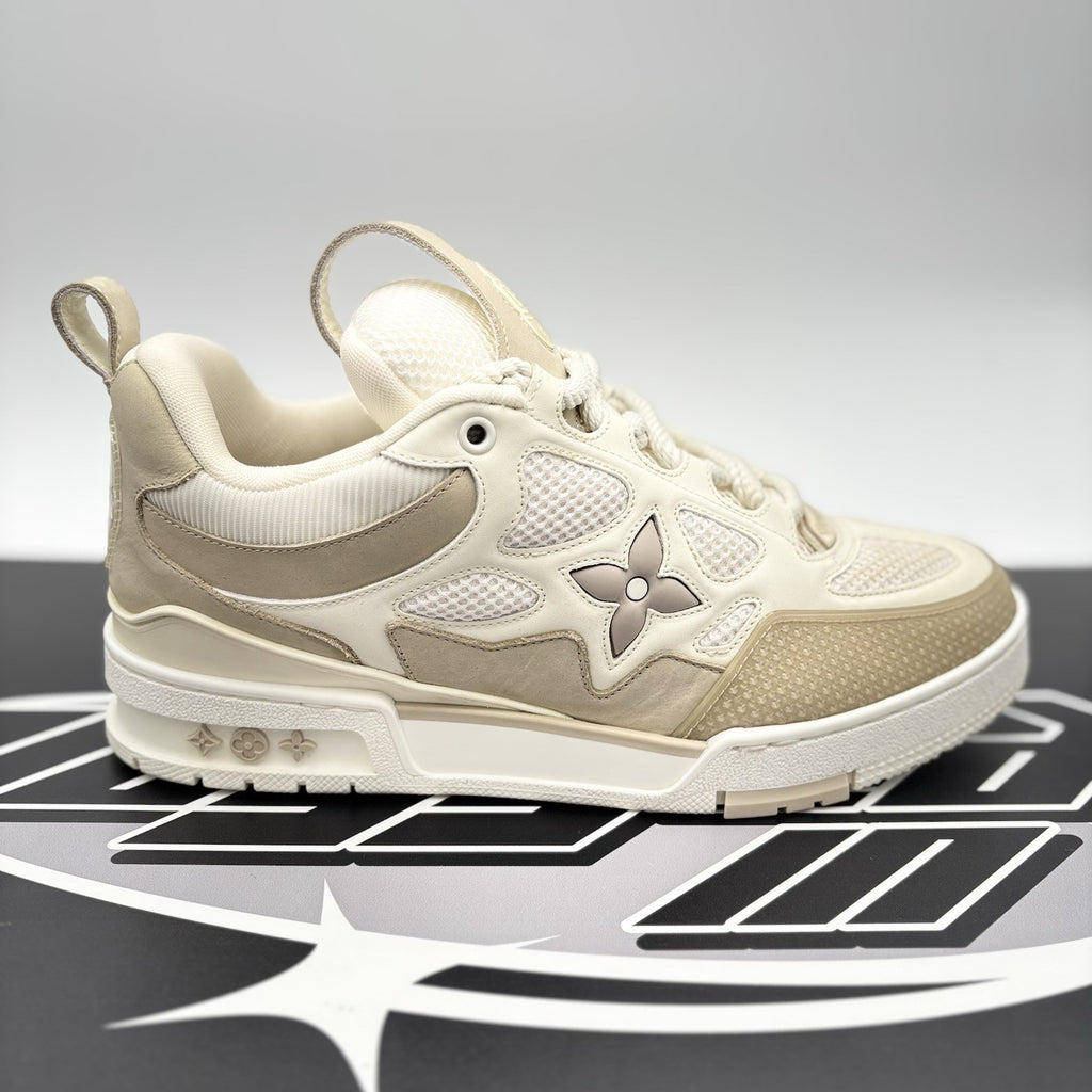 Size 7 LV (8-8.5 US) - Louis Vuitton Skate ' Beige White ' | EXCELLENT COND!