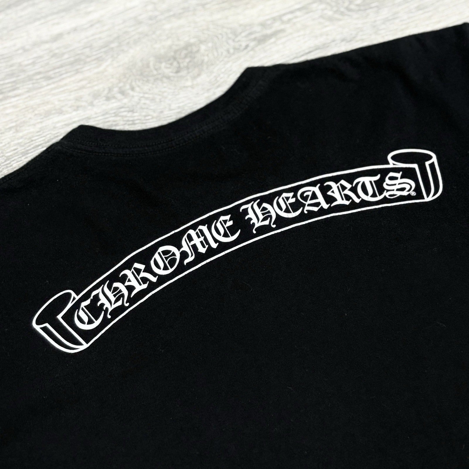Size XL - Chrome Hearts Scroll Logo T- Shirt ' Black ' | EXCELLENT!
