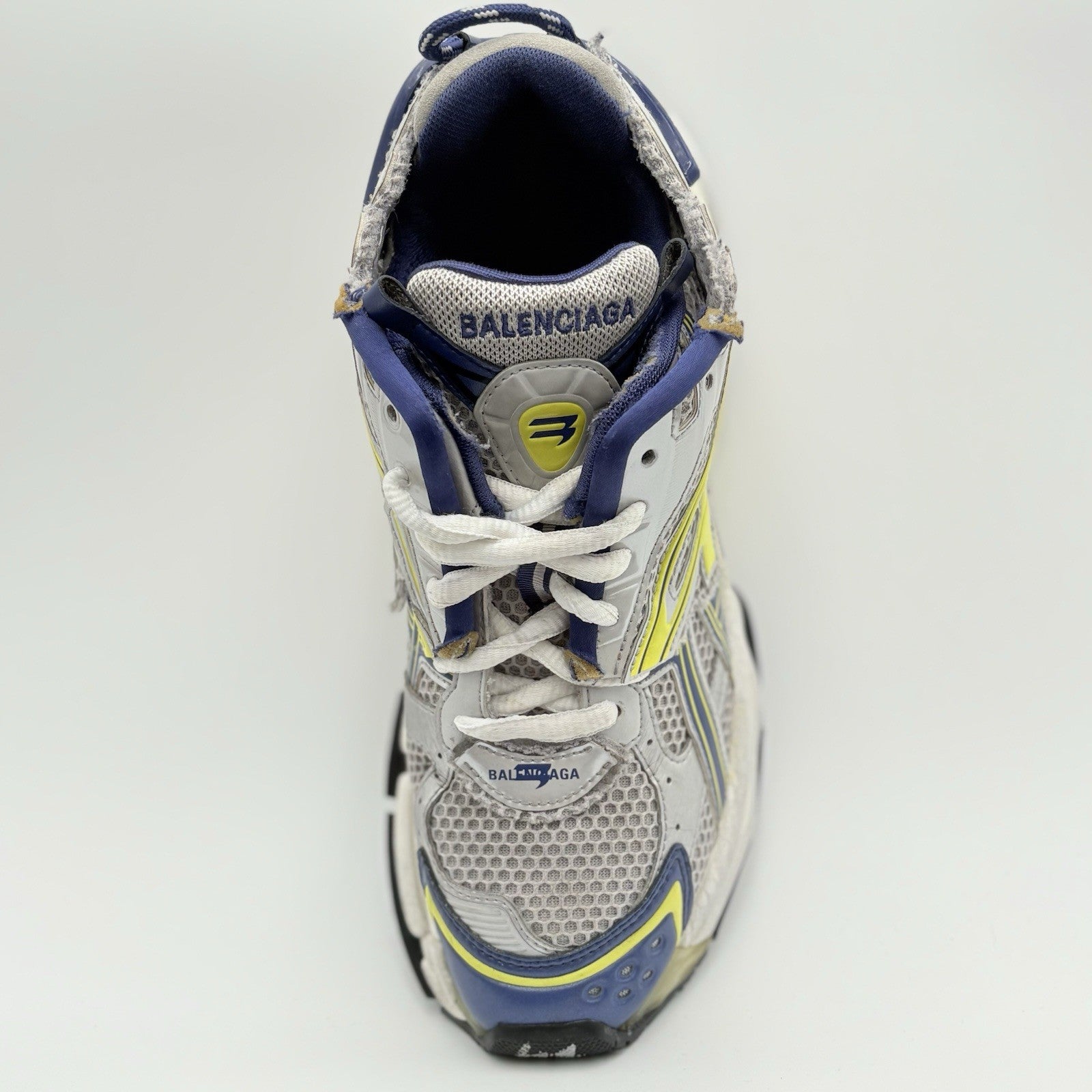 Size 41 (8 US) - Balenciaga Runner ' White Blue Yellow ' | GOOD CONDITION!