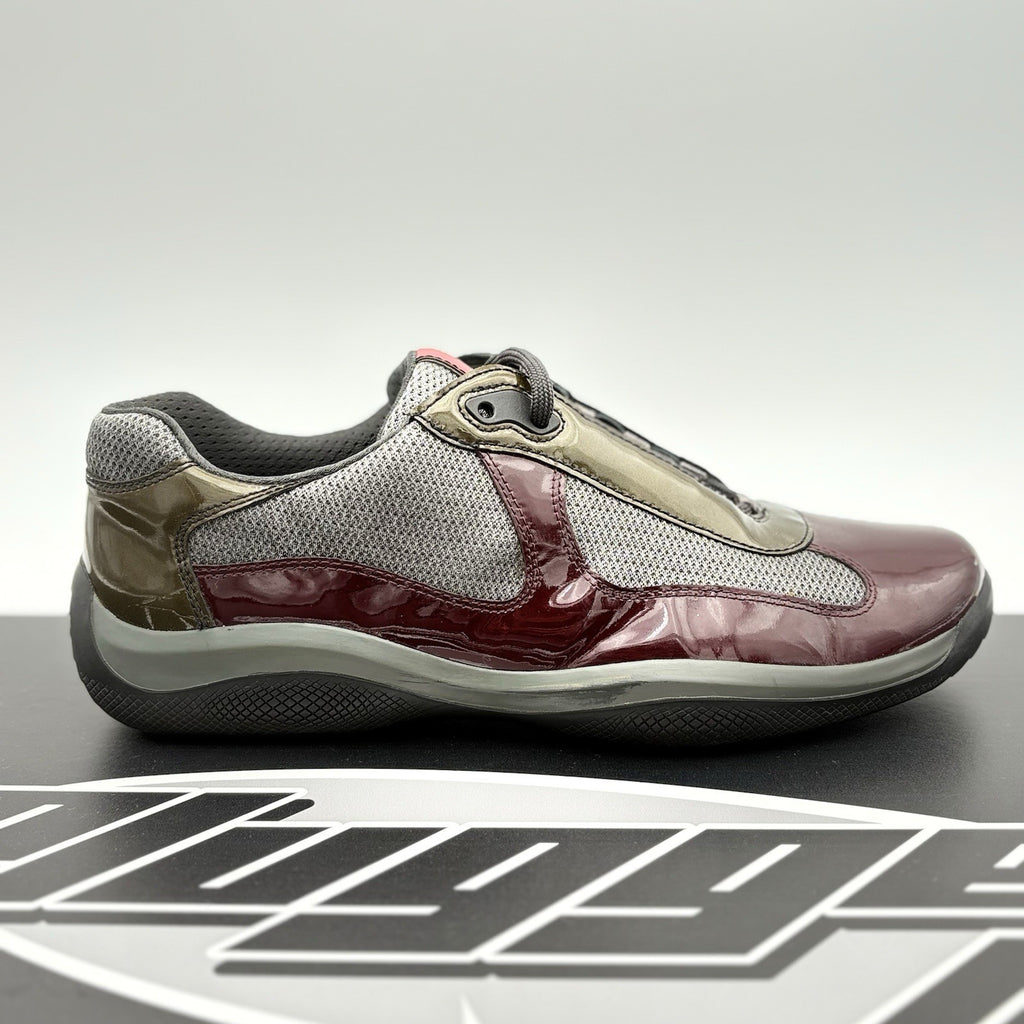 Size 8 UK (9 US) - Prada Americas Cup ' Burgundy Grey ' | SUPER CLEAN!