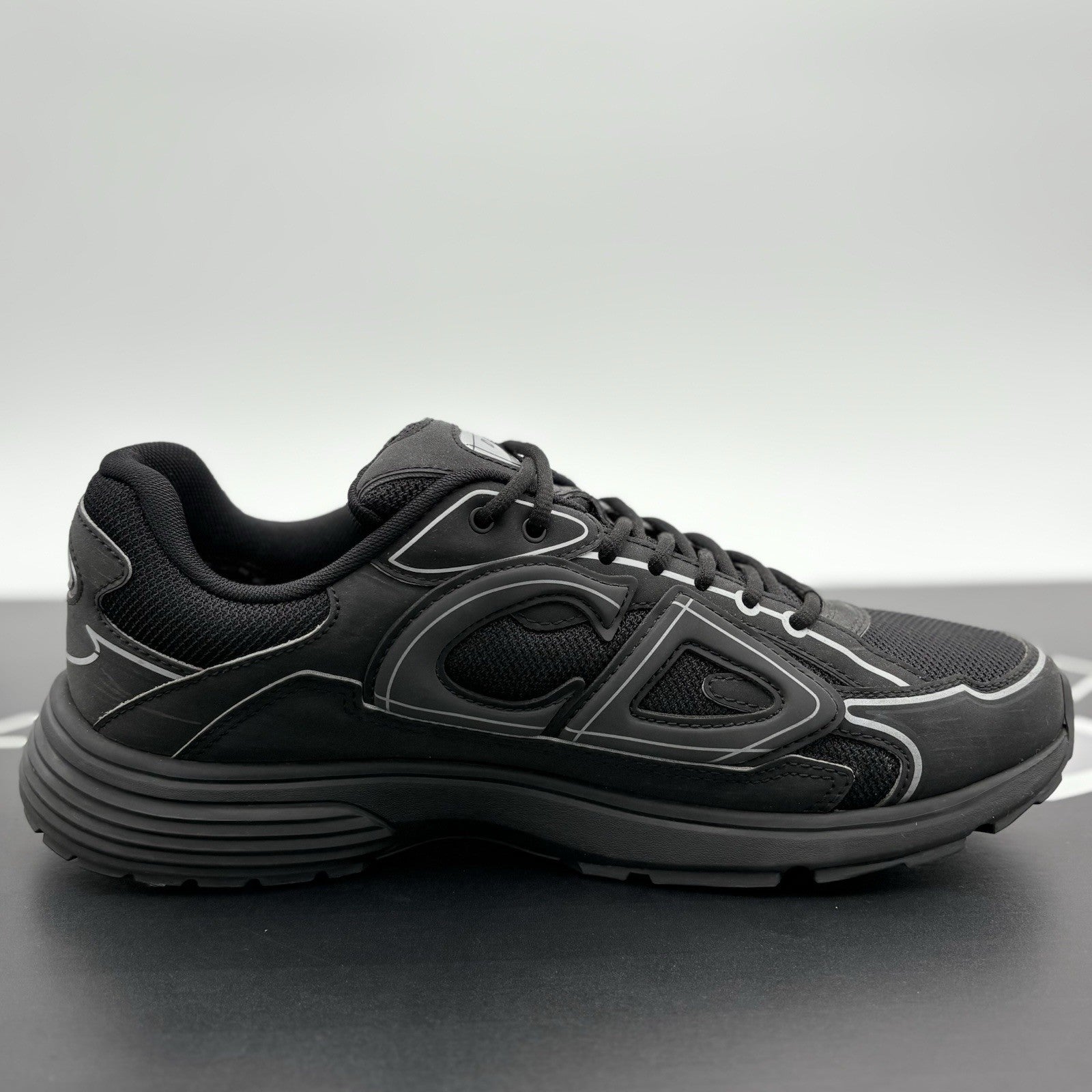 Size 45 (12 US) Dior B30 Reflective Sneaker ' Black ' | SUPER CLEAN!