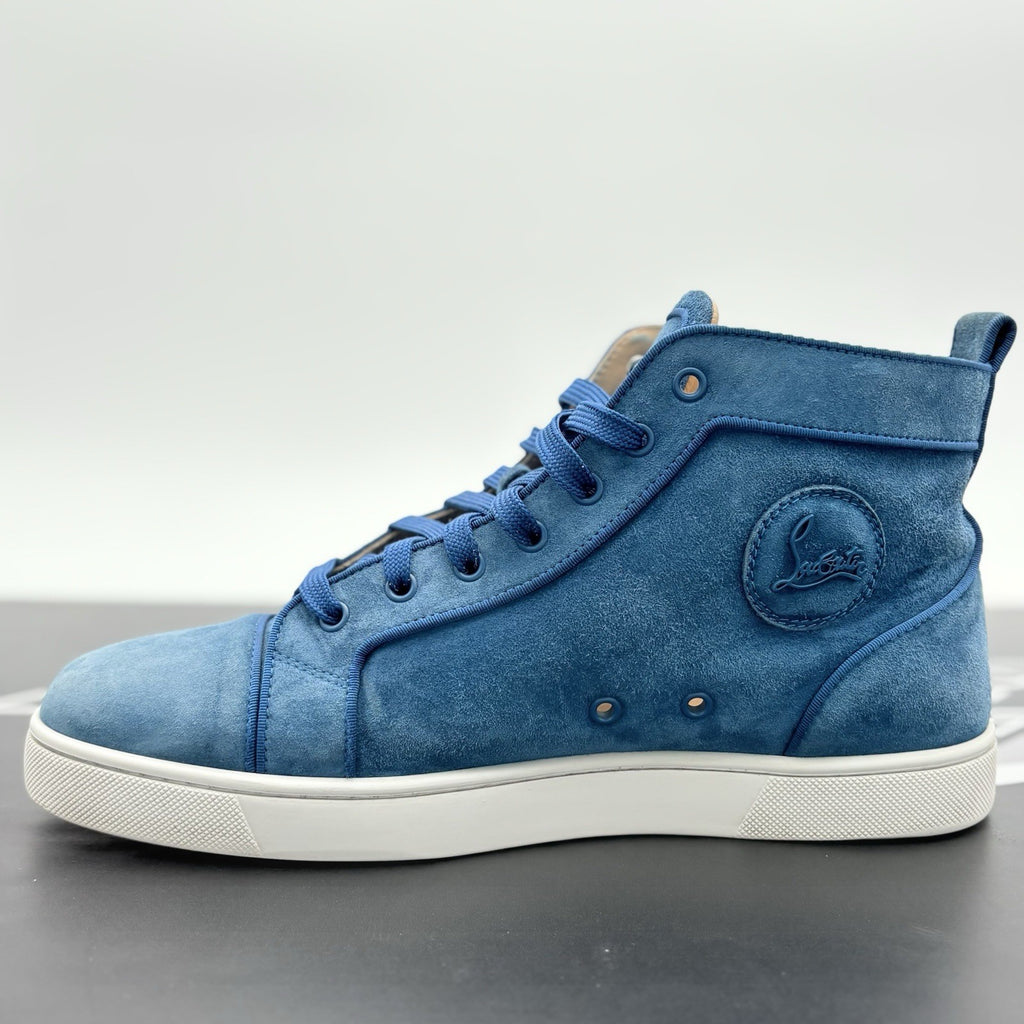 Size 43.5 (10.5 US) -Christian Louboutin High ' Blue White’ | GOOD CONDITION!