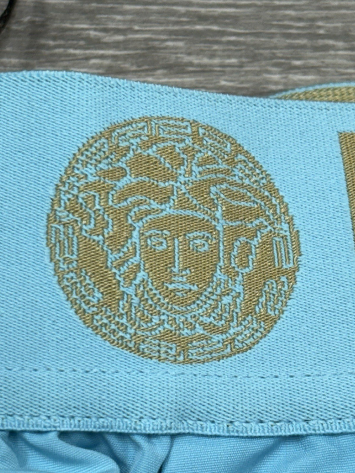 Size 5 - Versace Greca Border Swim Shorts' Blue ' | NEW!
