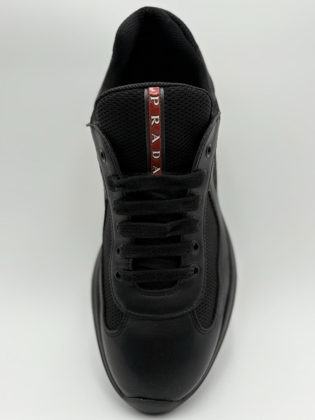 Size 7 UK (8 US) - Prada Americas Cup ' Black Leather ' | GOOD CONDITION!