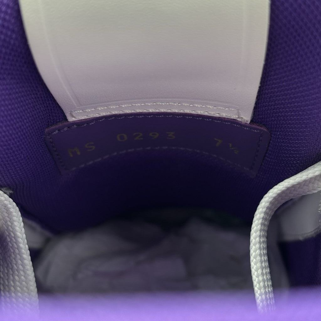 Size 7.5 LV (8.5-9 US) - Louis Vuitton Trainer ' White, Purple ' | WORN ONCE!