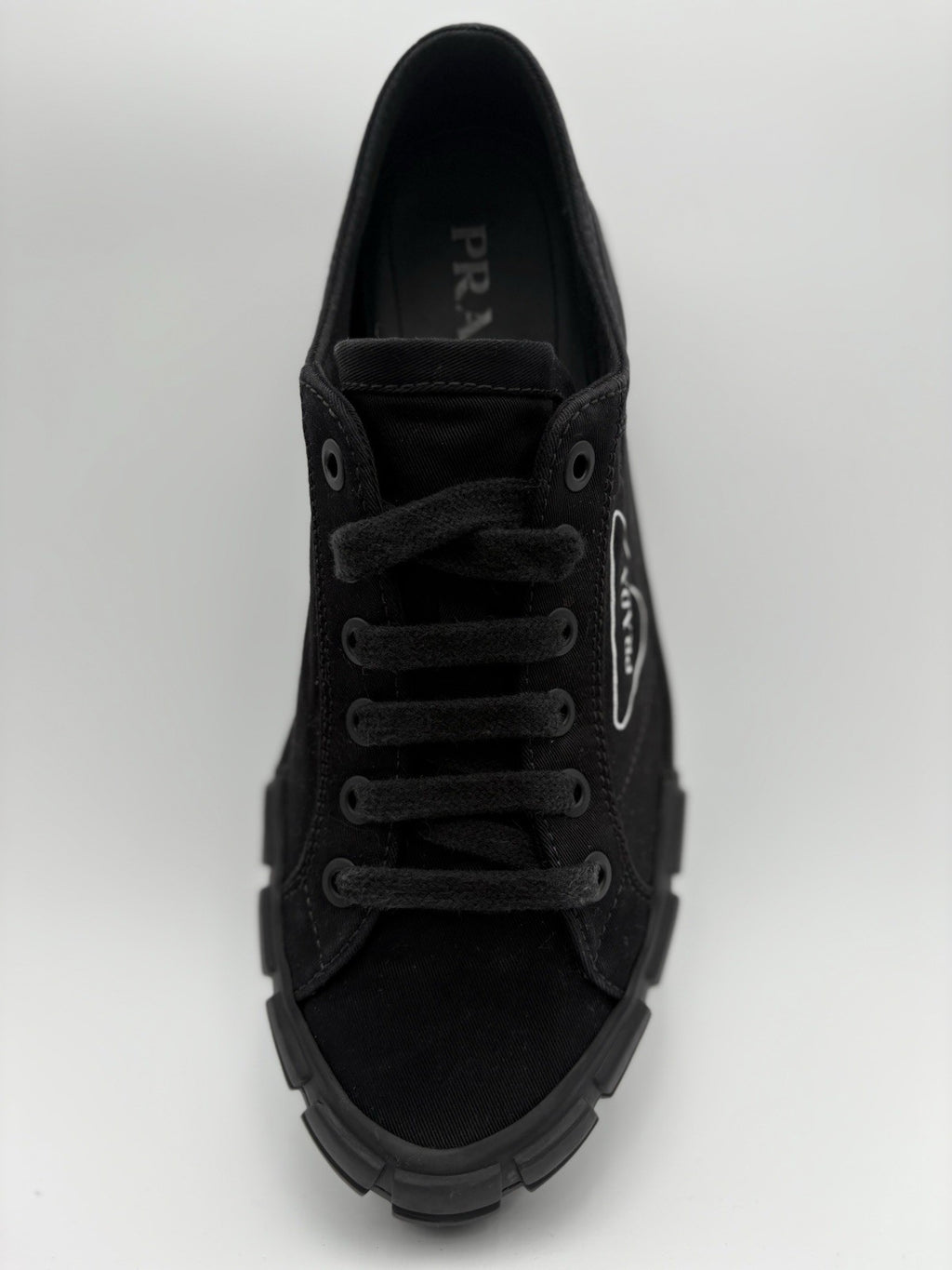 Size 9 UK (10 US) - Prada Gaberdine Wheel Low ' Black ' | GREAT CONDITION!
