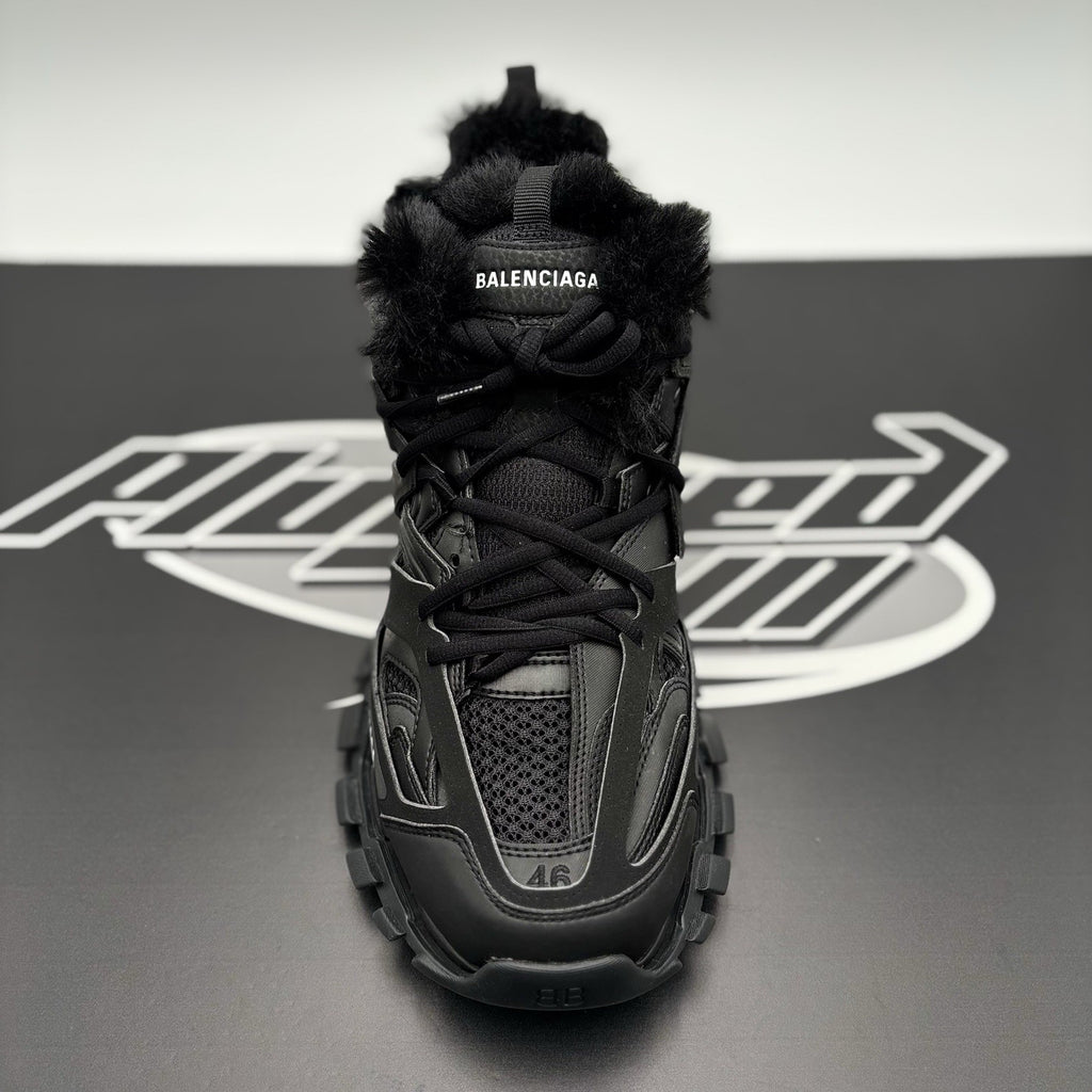 Size 46 (US 13) - Balenciaga Track Faux Fur ‘ Black ' | BRAND NEW!