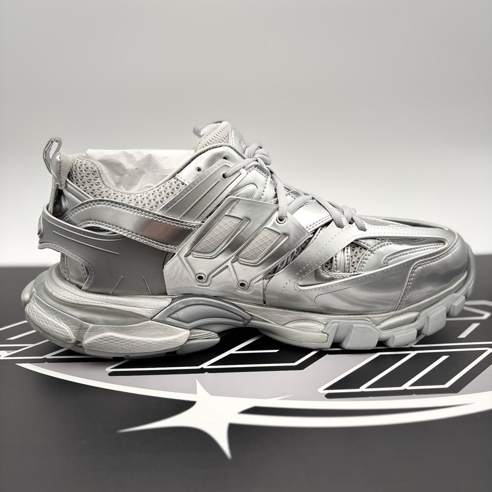 Size 45 EU (12 US) - Balenciaga Track ' Triple Silver ' | BRAND NEW!