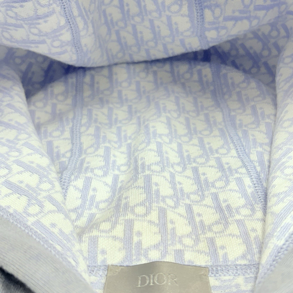 Size XL - Dior Cashmere Knit & Blue Cotton Hooded Track Jacket  | SUPER CLEAN!