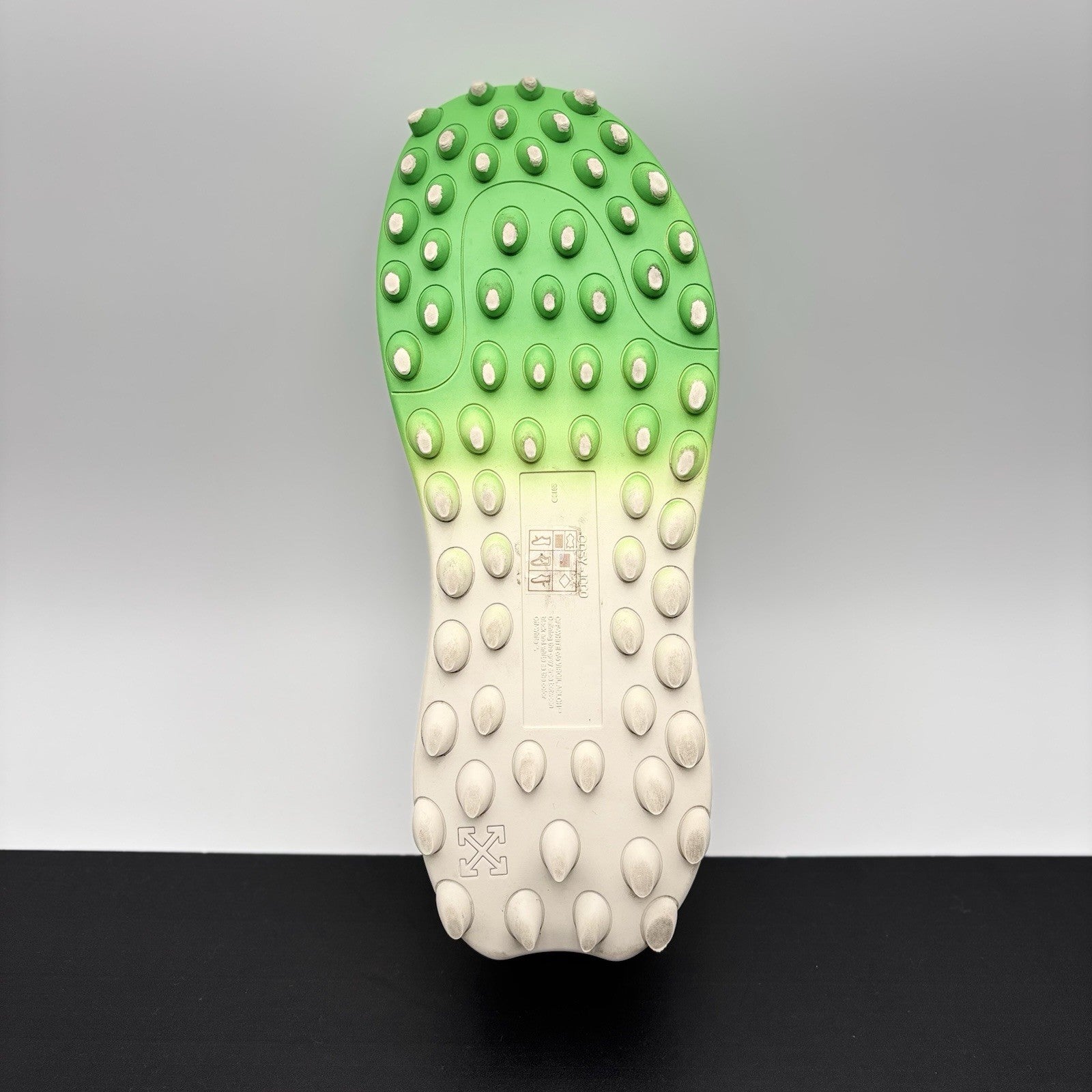 Size 45 (12 US) Off-White ODSY-1000 ' White, Green Spray Paint ' | GREAT!
