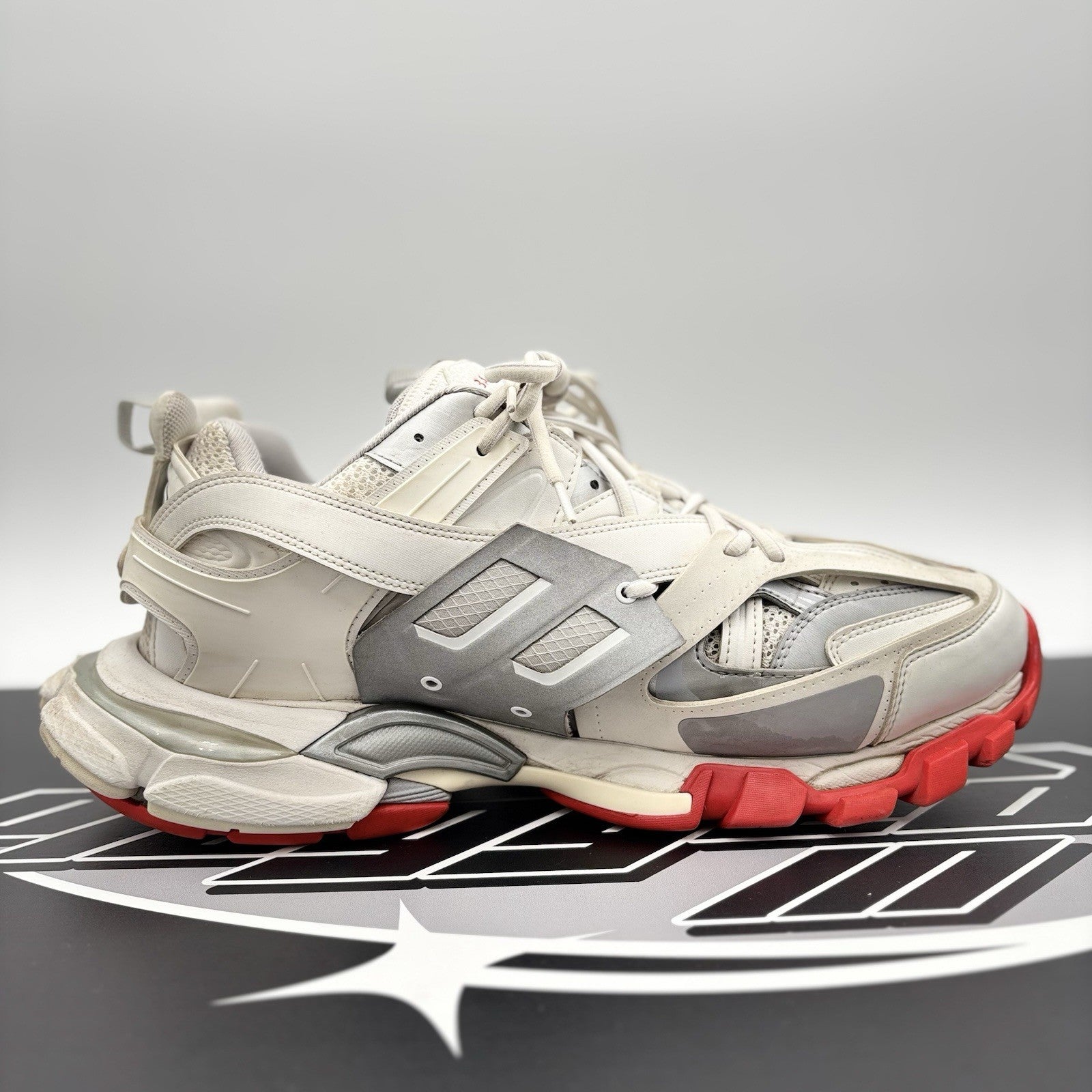 Size 46 (13 US) - Balenciaga Track Sneaker ' White Red ' | GOOD CONDITION!
