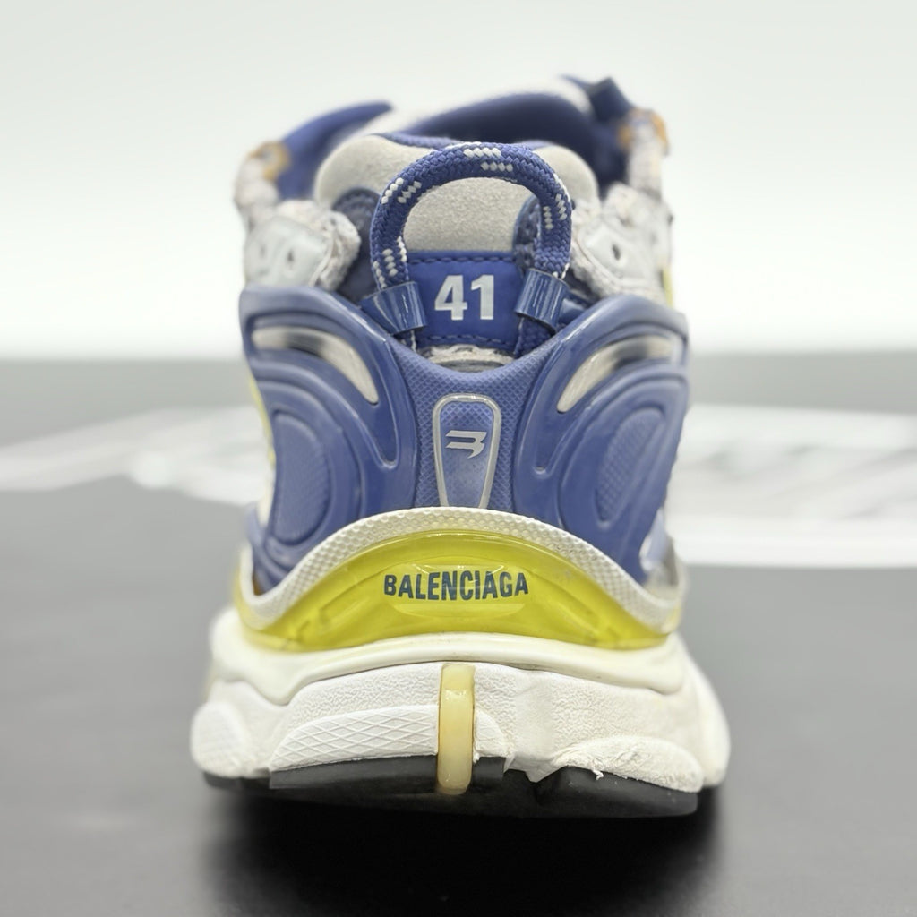 Size 41 (8 US) - Balenciaga Runner ' White Blue Yellow ' | GOOD CONDITION!